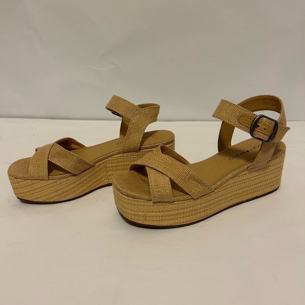 Women's Lucky Brand Tan Platform Sandals